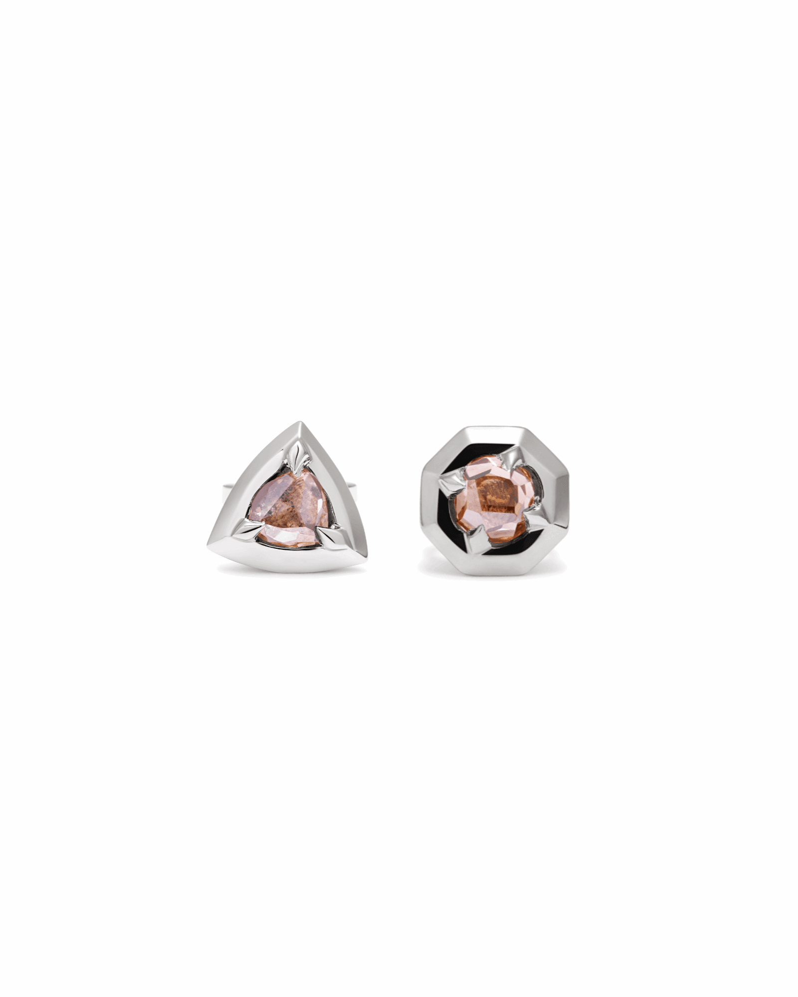 Mismatched Pair Theia Studs - Triangle & Octagon Large | Ilana Belsky