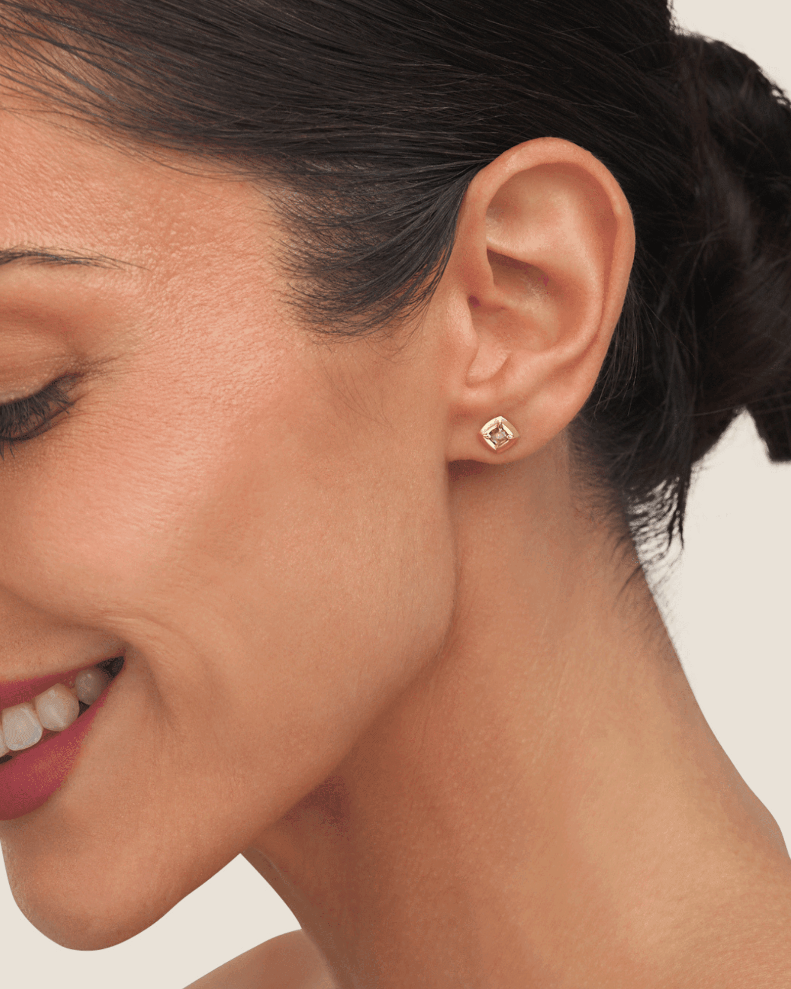 Mismatched Pair Theia Studs - Triangle & Cushion Large | Ilana Belsky