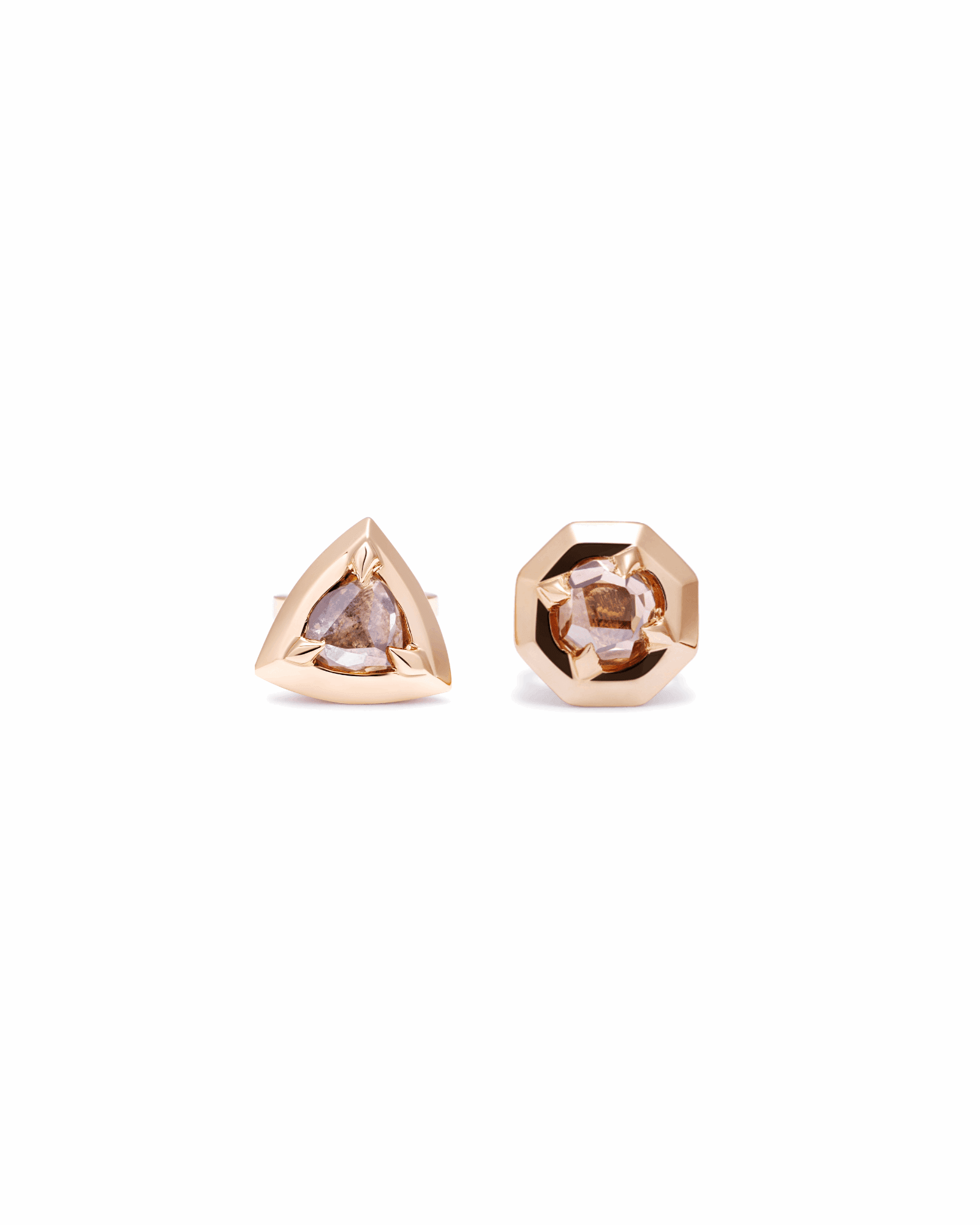 Mismatched Pair Theia Studs - Triangle & Octagon Large | Ilana Belsky