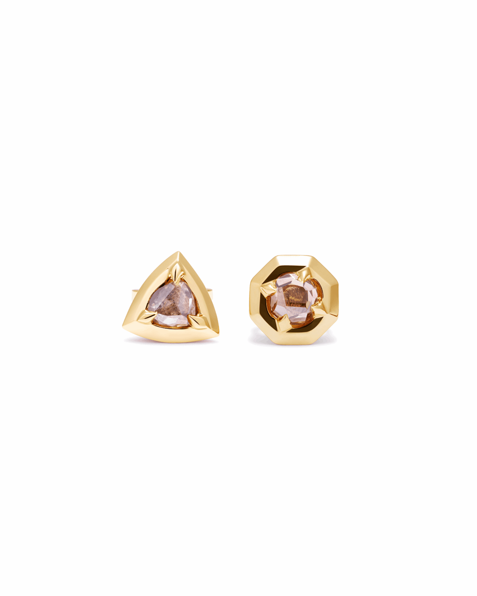 Mismatched Pair Theia Studs - Triangle & Octagon Large | Ilana Belsky